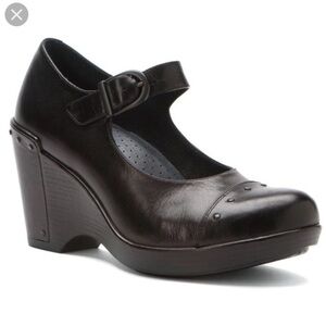 Dansko Fanny Leather Wedge Mary Jane shoes